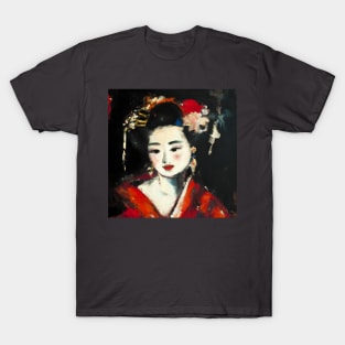 Expressionist Geisha Art Painting T-Shirt